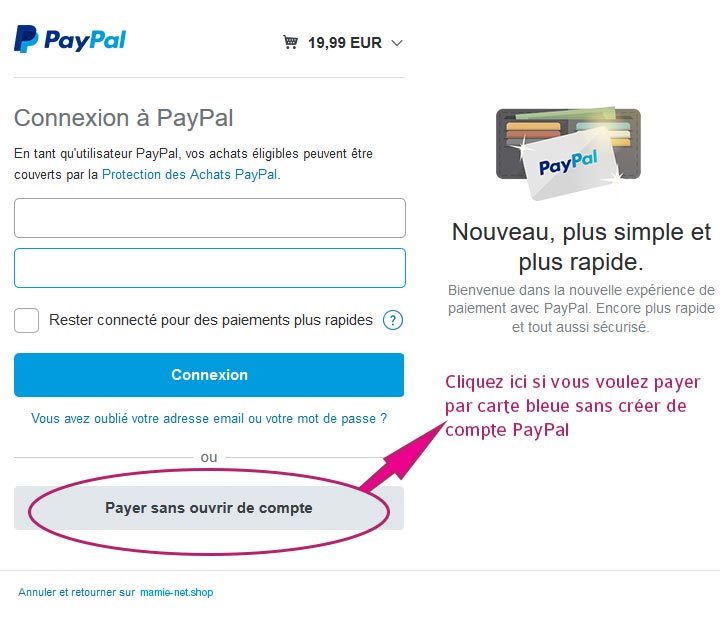 paypal sans compte