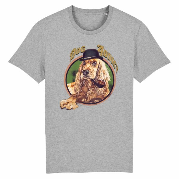 T-shirt Unisexe "DOG ADDICT" Cocker 100% Coton BIO