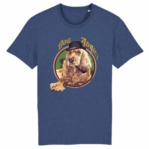 T-shirt Unisexe "DOG ADDICT" Cocker 100% Coton BIO