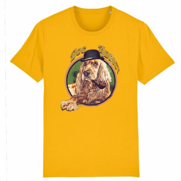 T-shirt Unisexe "DOG ADDICT" Cocker 100% Coton BIO