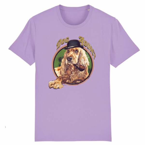 T-shirt Unisexe "DOG ADDICT" Cocker 100% Coton BIO