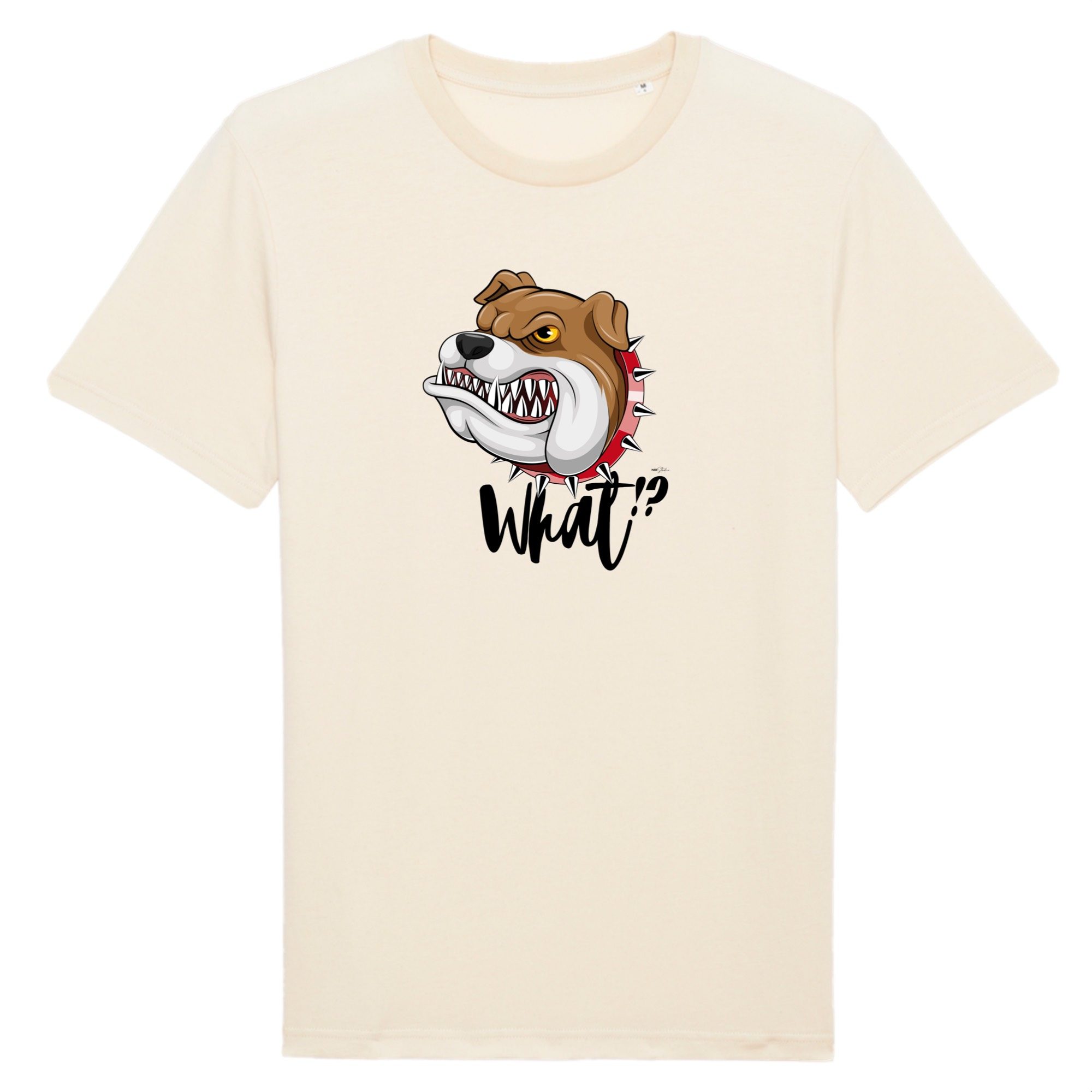T-shirt Unisexe / Bulldog Humour "What !?" / Coton BIO